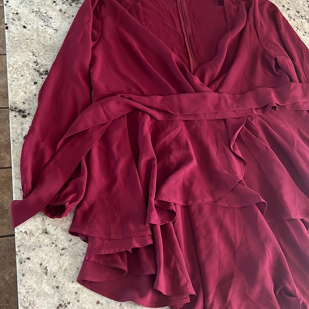 Burgundy dress